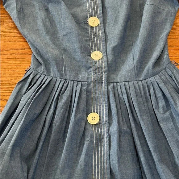 Vintage Dress Women’s Handmade by Dixie Deb Denim Blue Dress Western - Picture 8 of 15